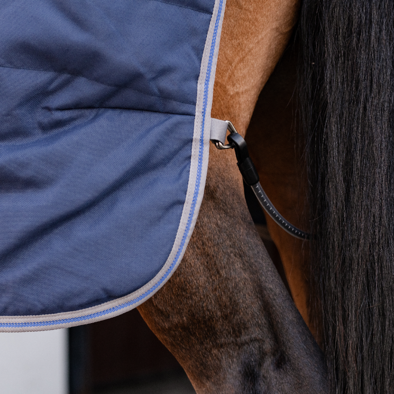 Horseware - Couverture de box Rhino Stable VL marine/ titanium grey/ classic blue 250g