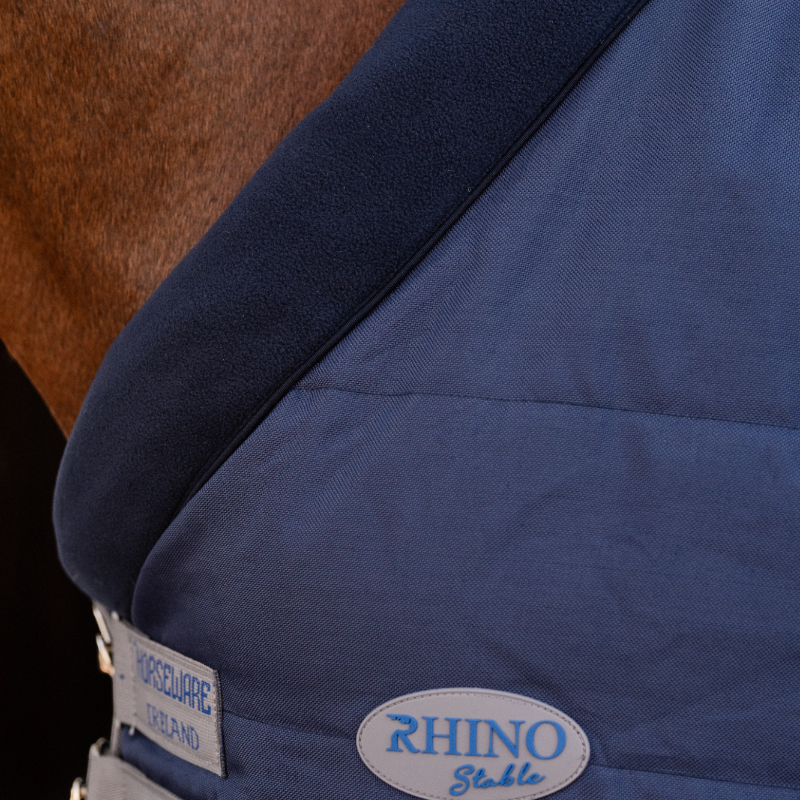 Horseware - Couverture de box Rhino Stable VL marine/ titanium grey/ classic blue 250g