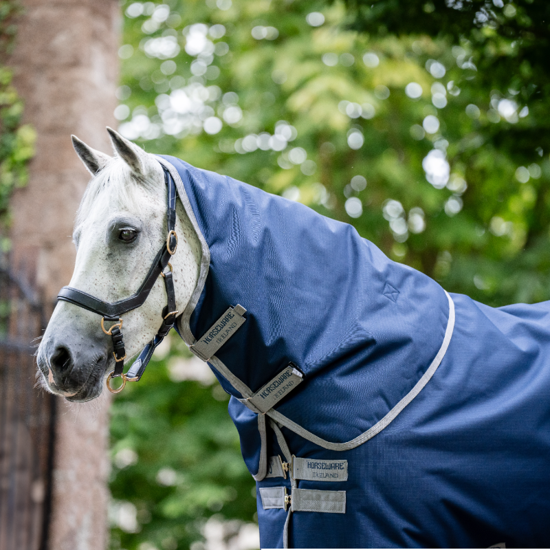 Horseware - Couvre-cou Amigo Ripstop Turnout marine/ titanium grey 150g