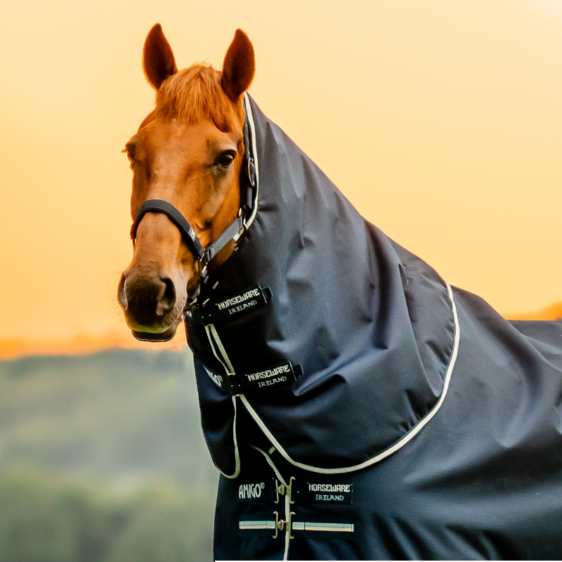 Horseware - Couvre-cou Amigo Ripstop Turnout witney navy 150g