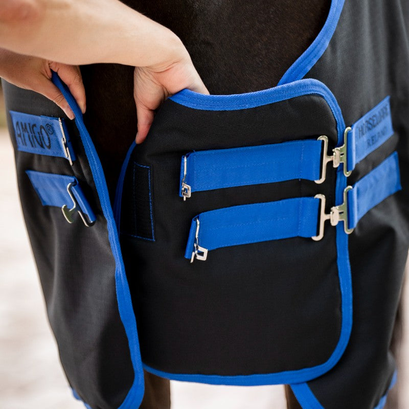 Horseware - Extension de poitrail Amigo  noir/ classic blue | - Ohlala