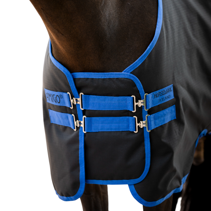 Horseware - Extension de poitrail Amigo  noir/ classic blue | - Ohlala
