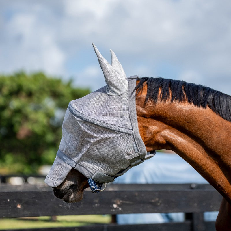 Horseware - Masque anti-mouches Rambo Fly Mask argent/ titanium grey/ argent
