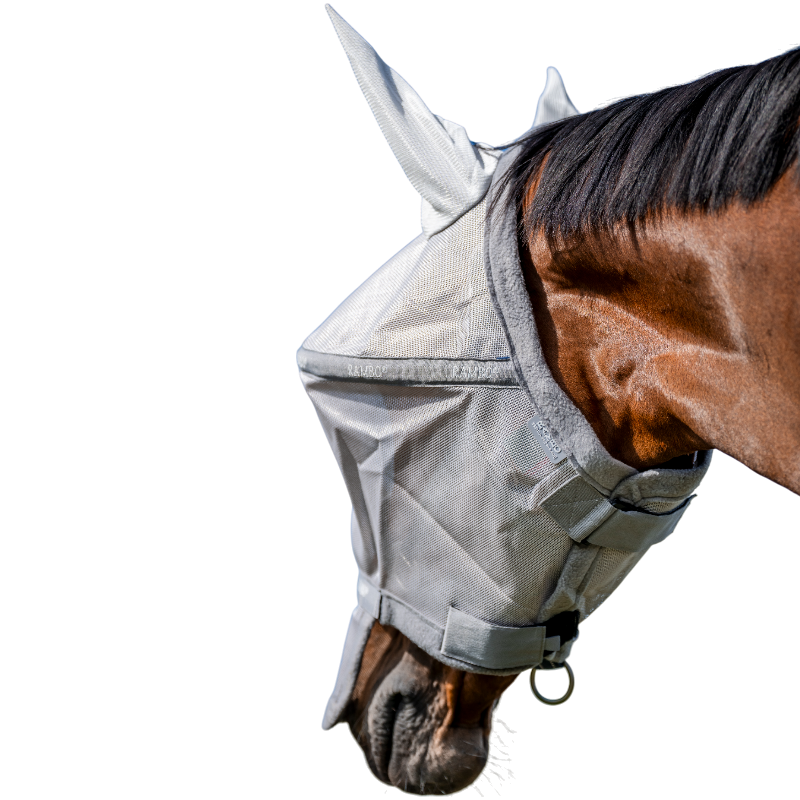 Horseware - Masque anti-mouches Rambo Fly Mask argent/ titanium grey/ argent