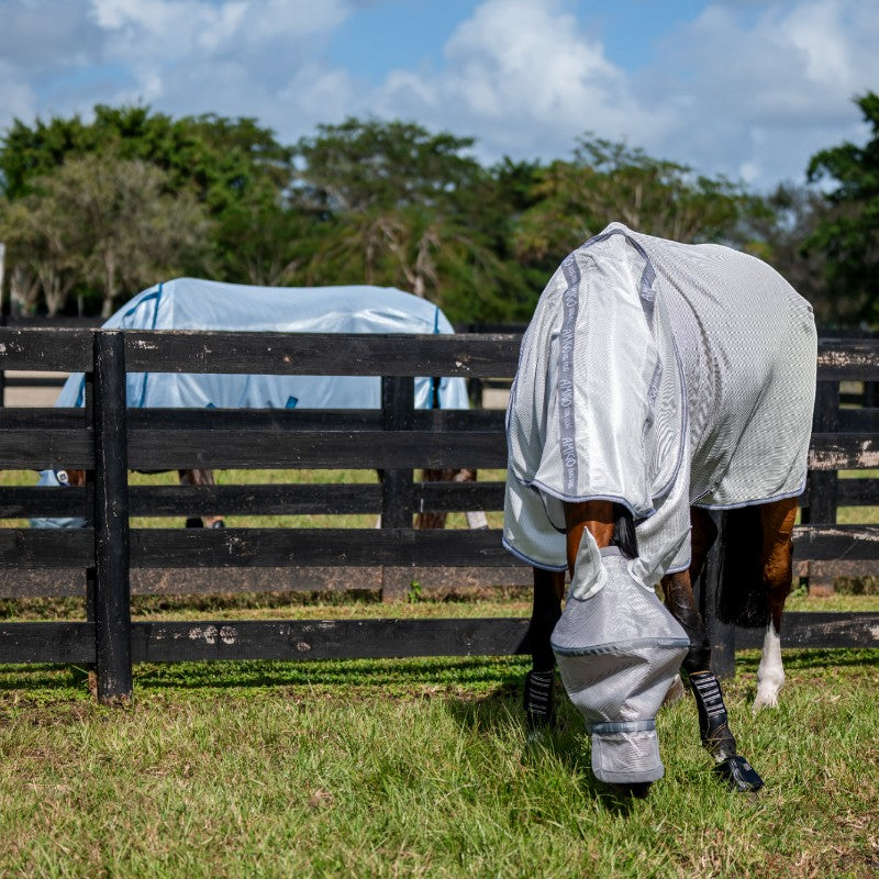 Horseware - Masque anti-mouches Rambo Fly Mask argent/ titanium grey/ argent