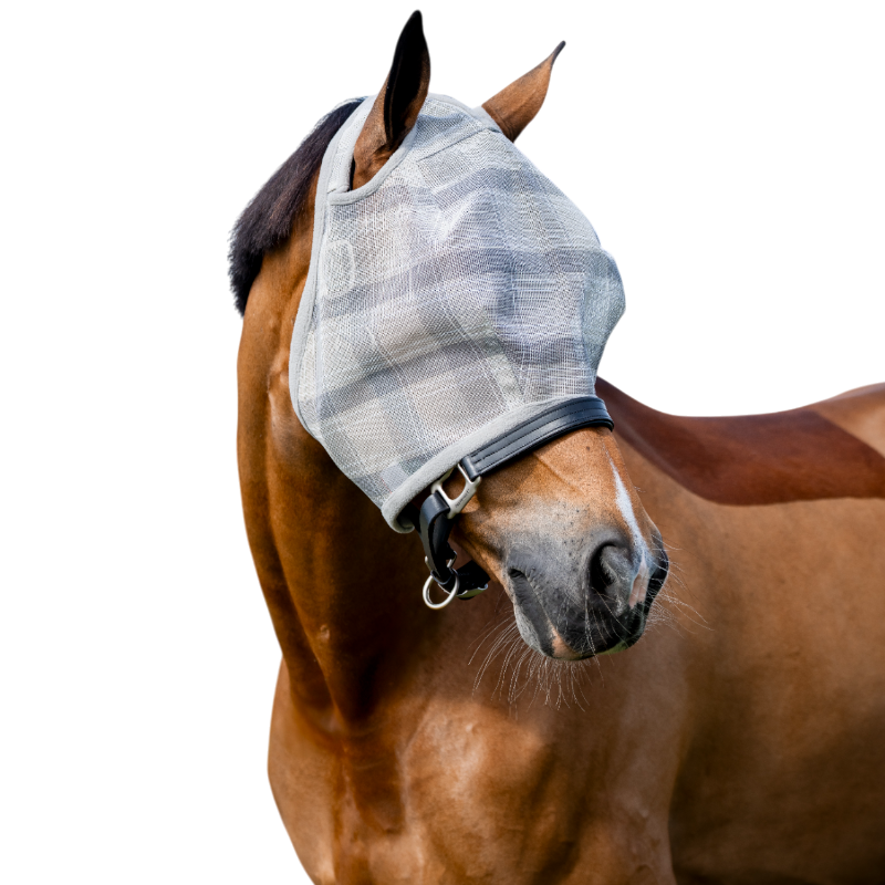 Masque Anti-mouches Cheval Kensington – Grand, Doublure Polaire, Protection Nez/oreilles
