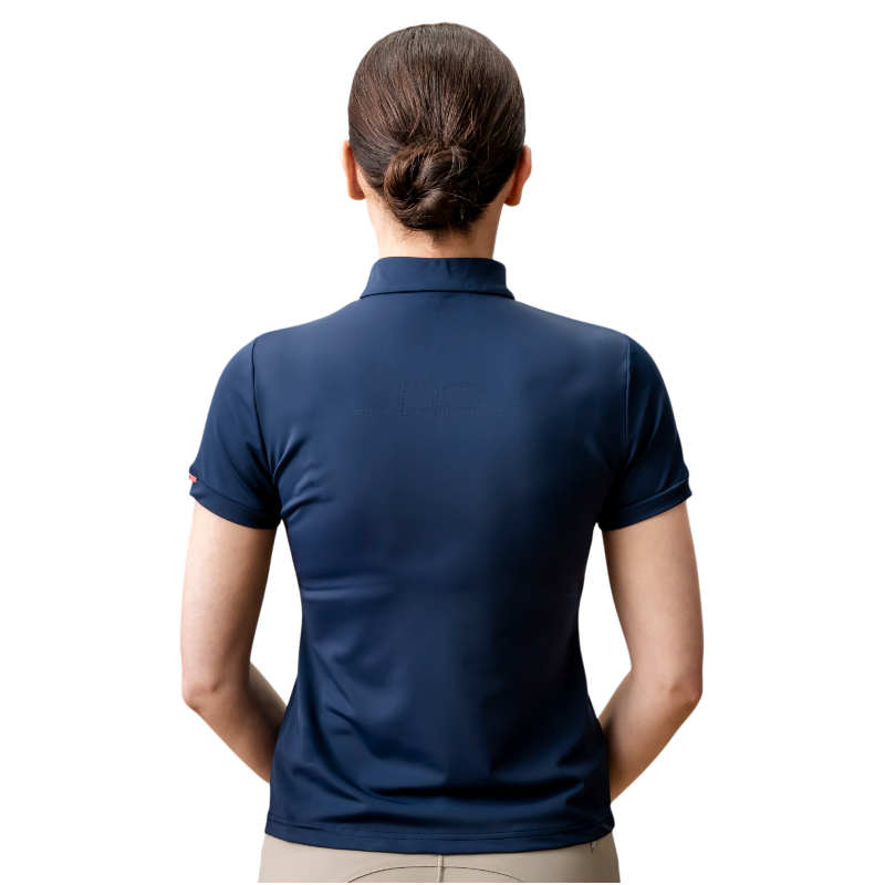Horseware - Baselayer manches courtes femme Gia Tech Quarter Zip core marine | - Ohlala