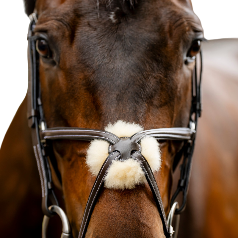 Horseware - Bridon muserolle croisée Figure marron | - Ohlala