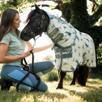 Horseware - Vliegendeken Amigo Bug Rug Plus Petite dragonfly print/ zilver/ blauw/ salie | - Ohlala
