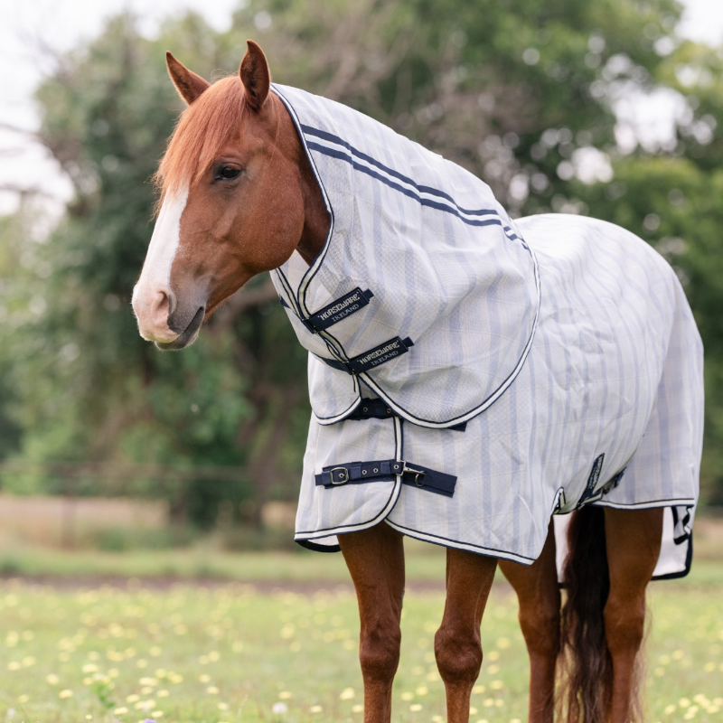 Horseware - Couverture anti-mouches Newmarket Quarter Horse Plus witney navy | - Ohlala