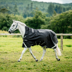 Horseware - Buitendeken Rambo Wug Turnout zwart/ thunderstorm grey/ zilver 400g | - Ohlala