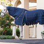 Horseware - Stalrug Rambo Optimo Stable Plus marine/ thunderstorm grey/ zilver 400g | - Ohlala
