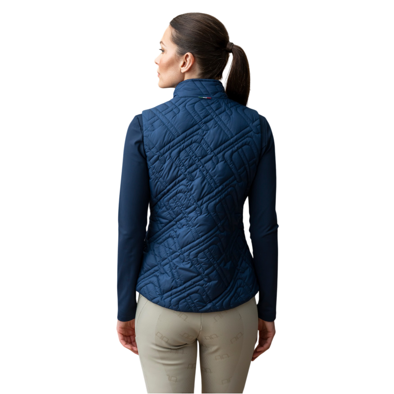 Horseware - Doudoune sans manches femme Neve Monogram Quilted core marine | - Ohlala