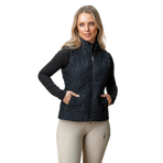 Horseware - Mouwloos gewatteerd damesjack Neve Monogram Quilted core zwart | - Ohlala