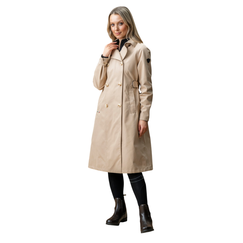 Horseware - Manteau femme Isabella Riding Trench sand | - Ohlala