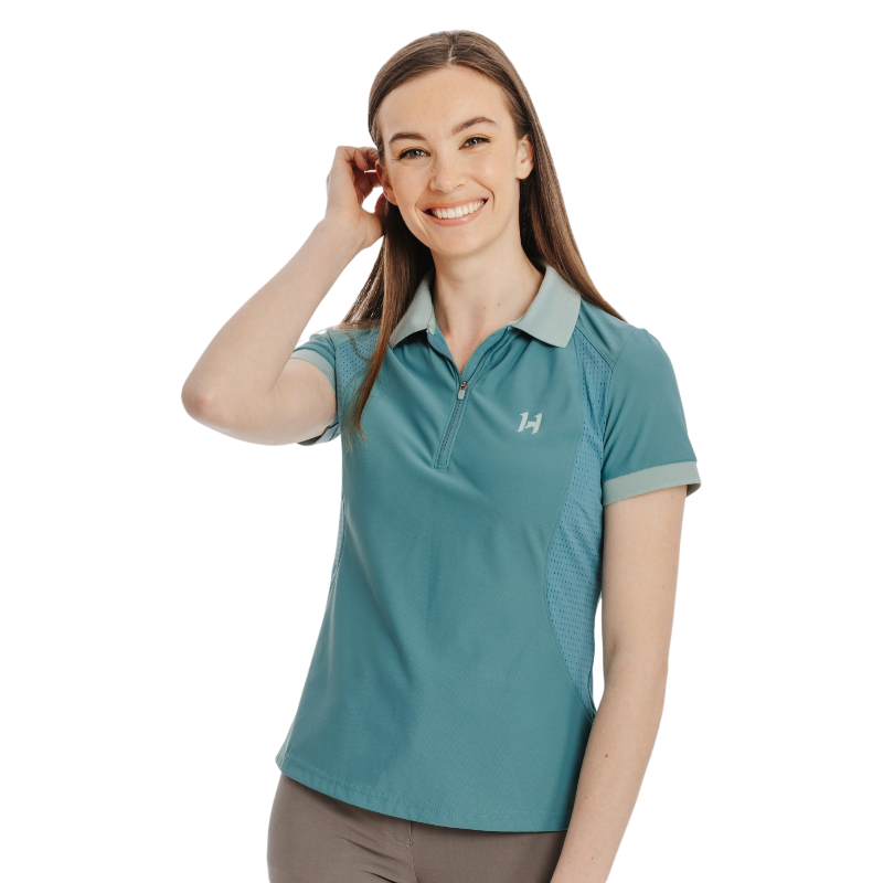 Horseware - Dames kortemouwpolo Tech juniper green | - Ohlala