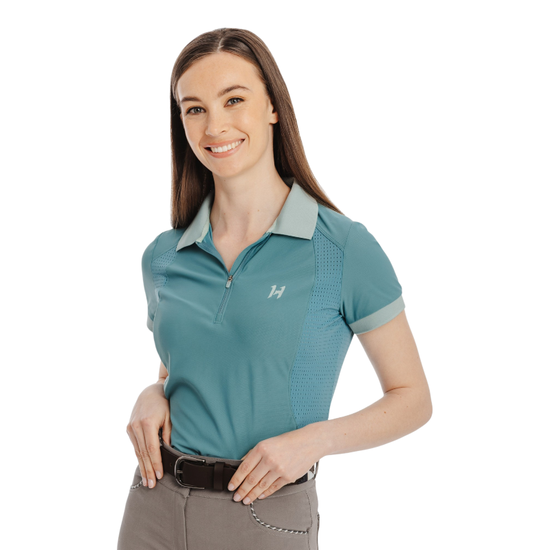 Horseware - Dames kortemouwpolo Tech juniper green | - Ohlala