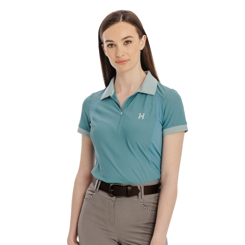 Horseware - Dames kortemouwpolo Tech juniper green | - Ohlala
