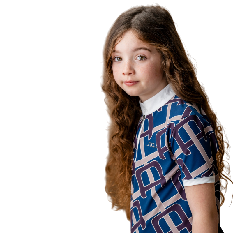 Horseware - Korte mouw wedstrijdpolo kinderen Lisi primatova/monogram print | - Ohlala