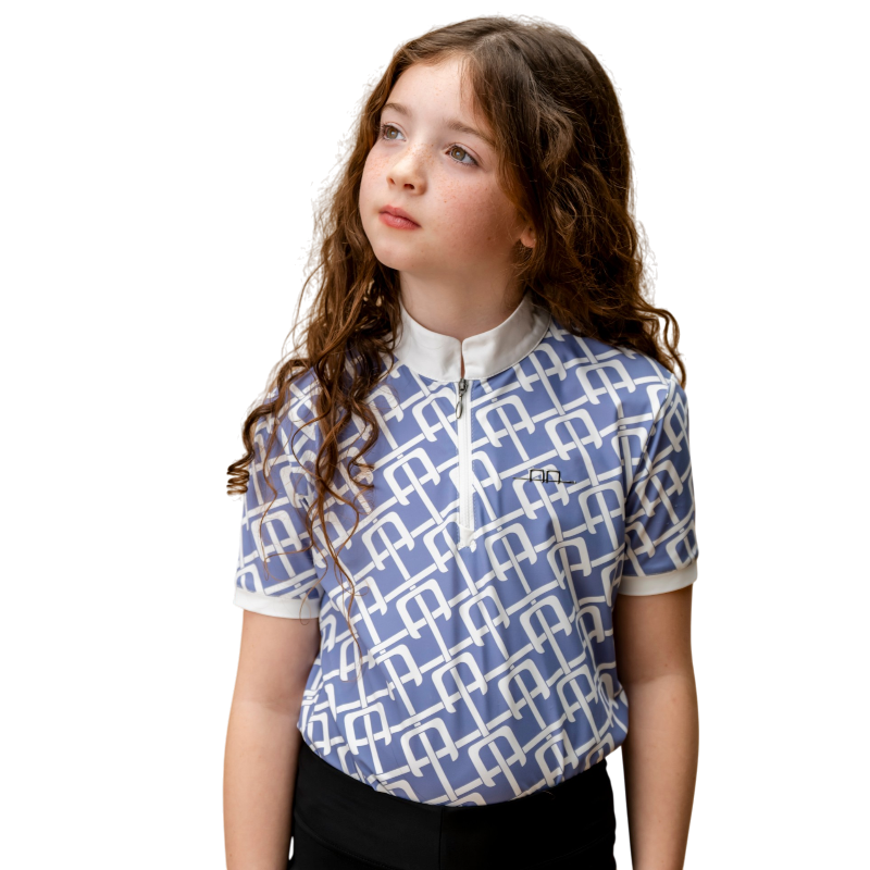 Horseware - Kinder wedstrijdpolo korte mouwen Zanara sicilian blue | - Ohlala