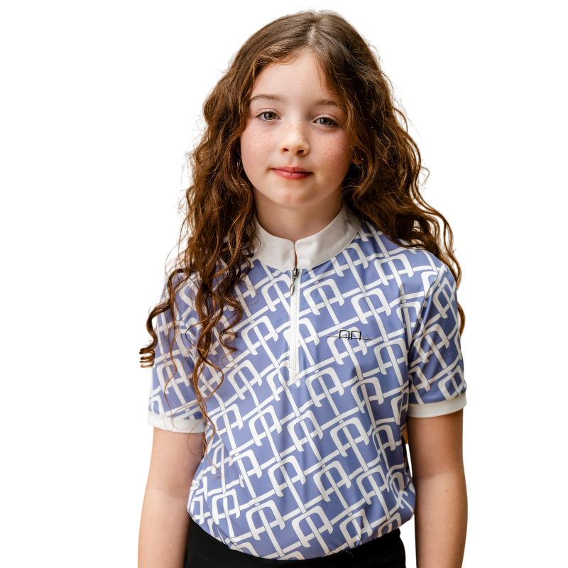 Horseware - Wedstrijd polo korte mouwen kind Zanara sicilian blue | - Ohlala