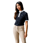 Horseware - Dames wedstrijdpolo korte mouwen Alcina charcoal | - Ohlala