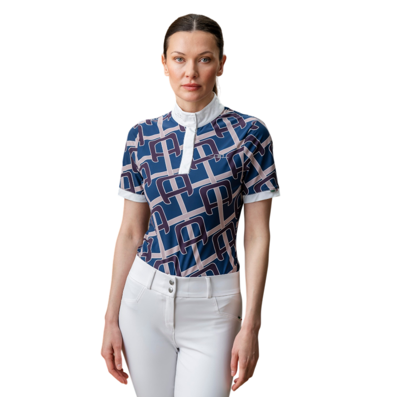 Horseware - Polo de concours manches courtes femme Alcina primatova/ monogram print | - Ohlala