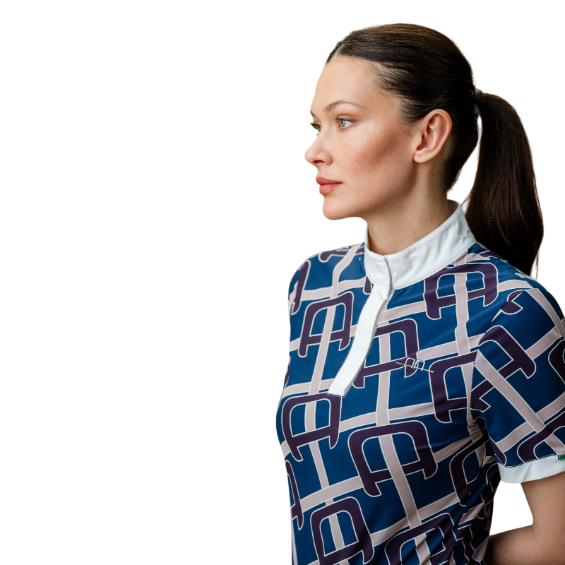 Horseware - Dames wedstrijdpolo korte mouwen Alcina primatova/ monogram print | - Ohlala