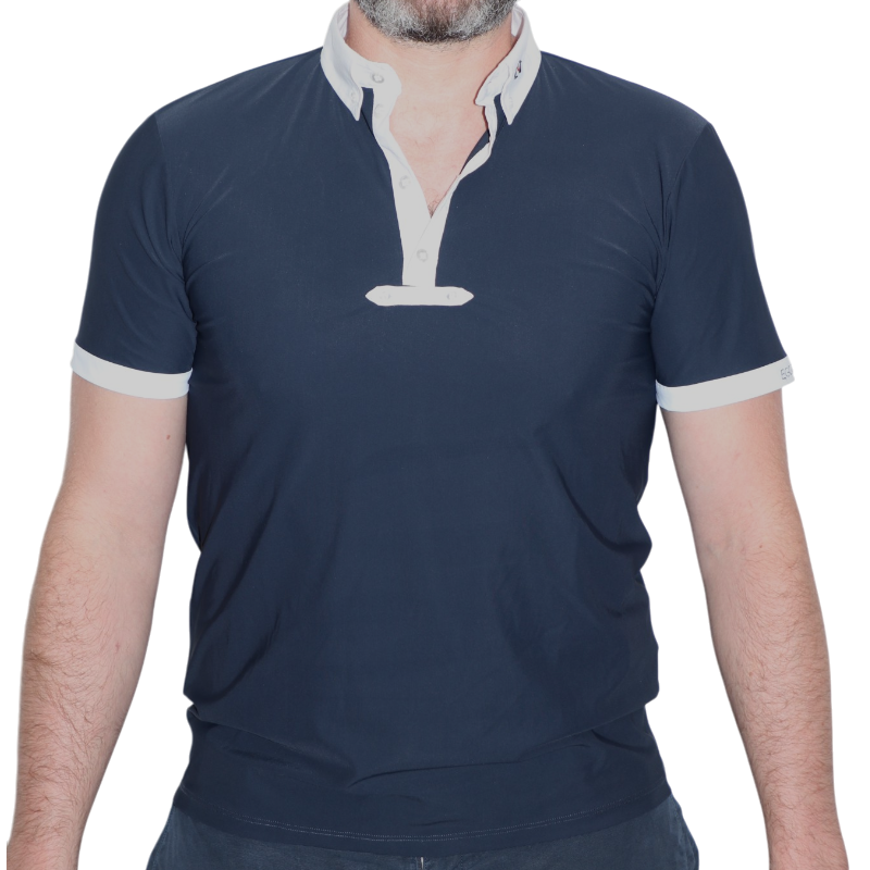 Ego7 - Polo de concours manches courtes homme Top marine