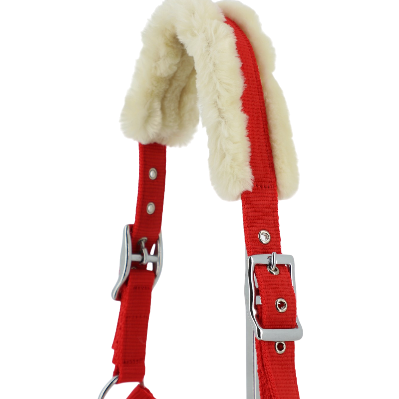 Equithème - Licol mouton synthétique rouge