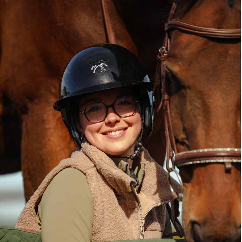 Casque d'équitation visière polo noir brillant Pénélope X Freejump - Pénélope