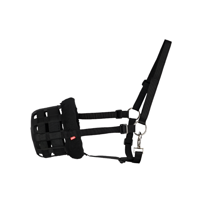 Imperial Riding - Panier muselière avec fourrure noir | - Ohlala