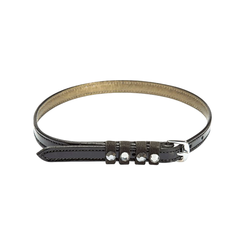 Imperial Riding - Lanières d'éperons en cuir Pardouz noir/ argent | - Ohlala