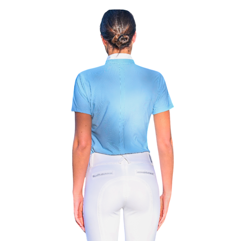 Jump'In - Chemise manches courtes femme Emma bleu ciel | - Ohlala