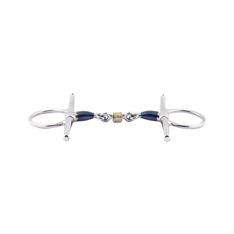 Jump'In - Mors Blue Steel à aiguilles anneaux cuivre double brisure | - Ohlala