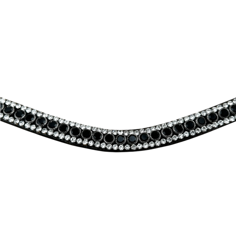 Jump'In - Frontal Diamant Fleur noir/ cuir noir