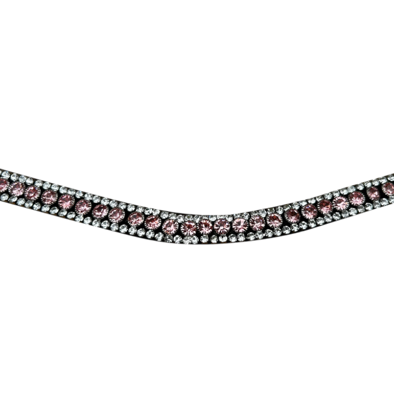 Jump'In - Frontal Diamant Fleur rose/ cuir noir