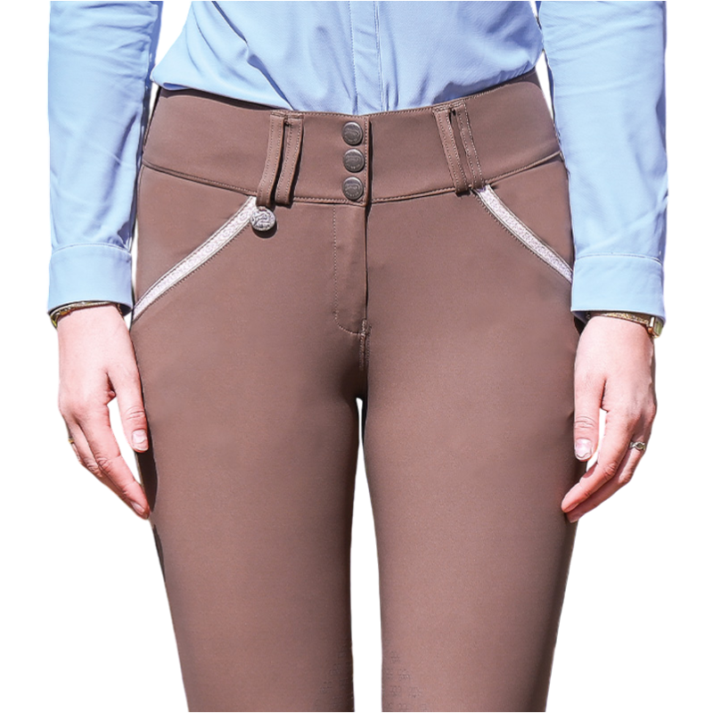 Jump'In - Pantalon d'équitation femme Sofia grège