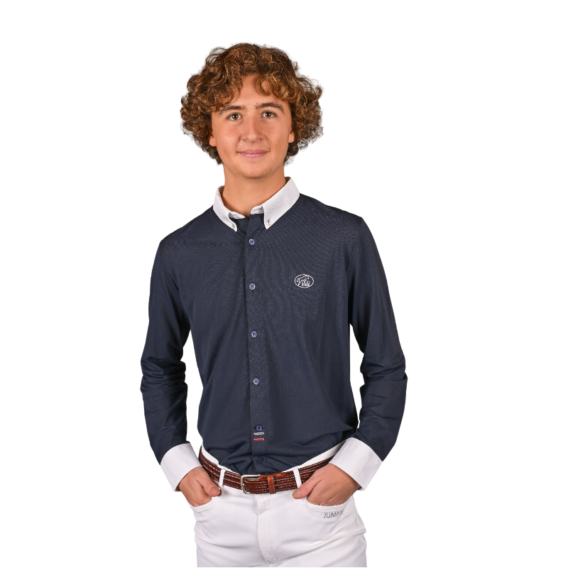 Jump'In - Chemise de concours manches longues homme Félix marine | - Ohlala