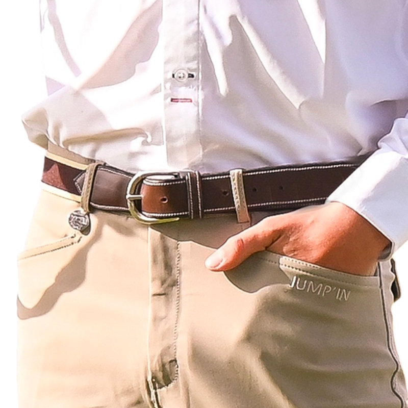 Jump'In - Ceinture élastique mixte havane