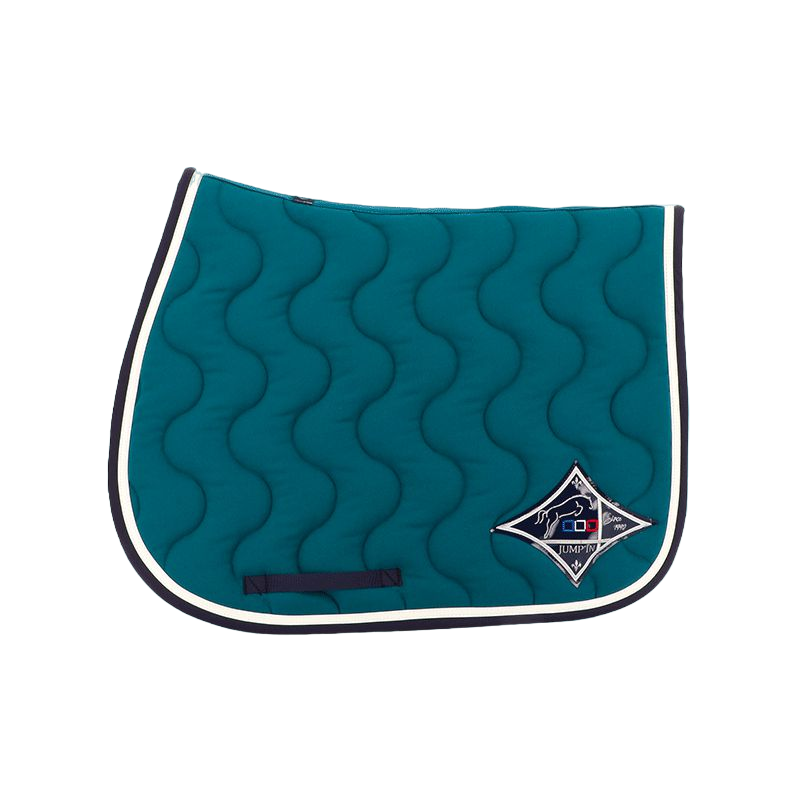 JUMP'IN - Tapis Ecusson Made In France - Bleu Lagon/Marine - Pony Power