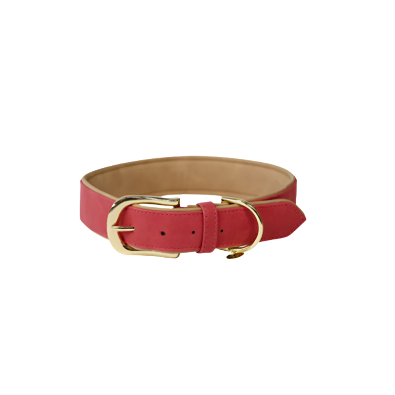 Kentucky Dogwear - Collier pour chien vegan leather red/beige | - Ohlala