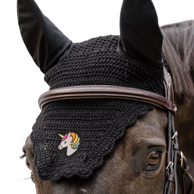 Kentucky Horsewear - Bonnet pour chevaux Wellington Wave licorne noir