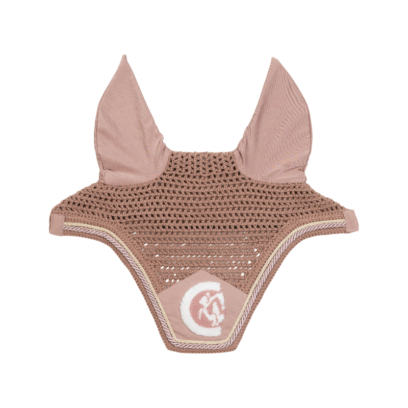 Kentucky Horsewear - Bonnet anti-mouches Wellington 3D Logo corde vieux rose | - Ohlala