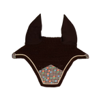 Kentucky Horsewear - Bonnet pour chevaux Wellington Velvet pied-de-poule marron/ colourful