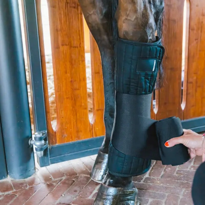 Kentucky Horsewear - Coton Stable Bandage Wraps noir (x4) | - Ohlala