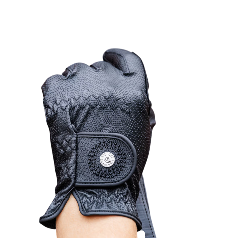 Kentucky Horsewear - Gants d'équitation Grip Glitter noir/ noir