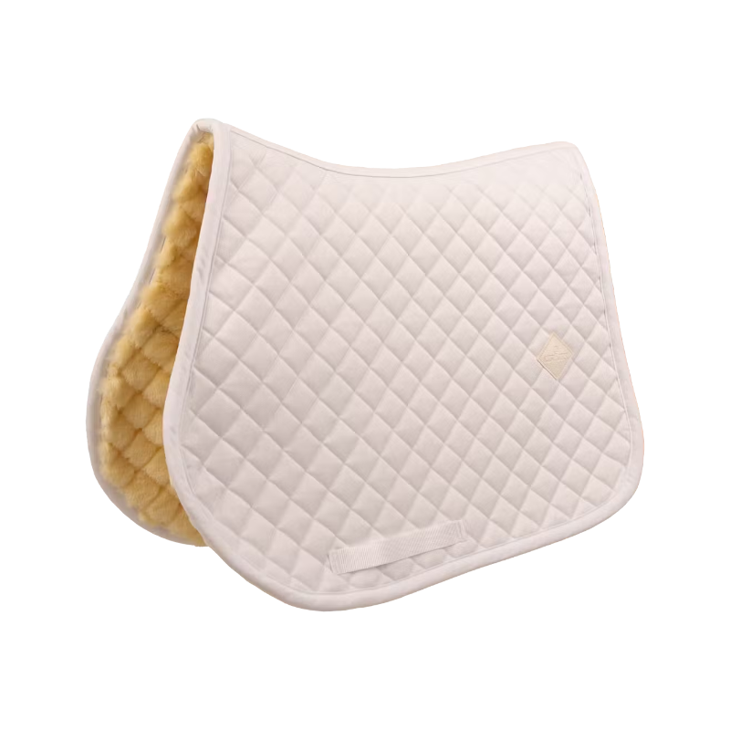 Kentucky Horsewear - Tapis de selle Diamond doublé mouton synthétique blanc
