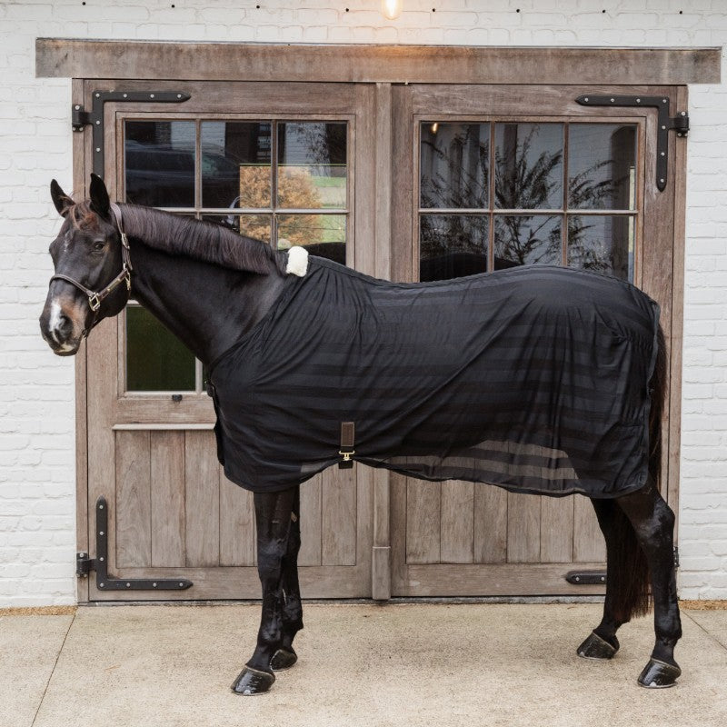 Kentucky Horsewear - Couverture anti-mouches légère rayée noir