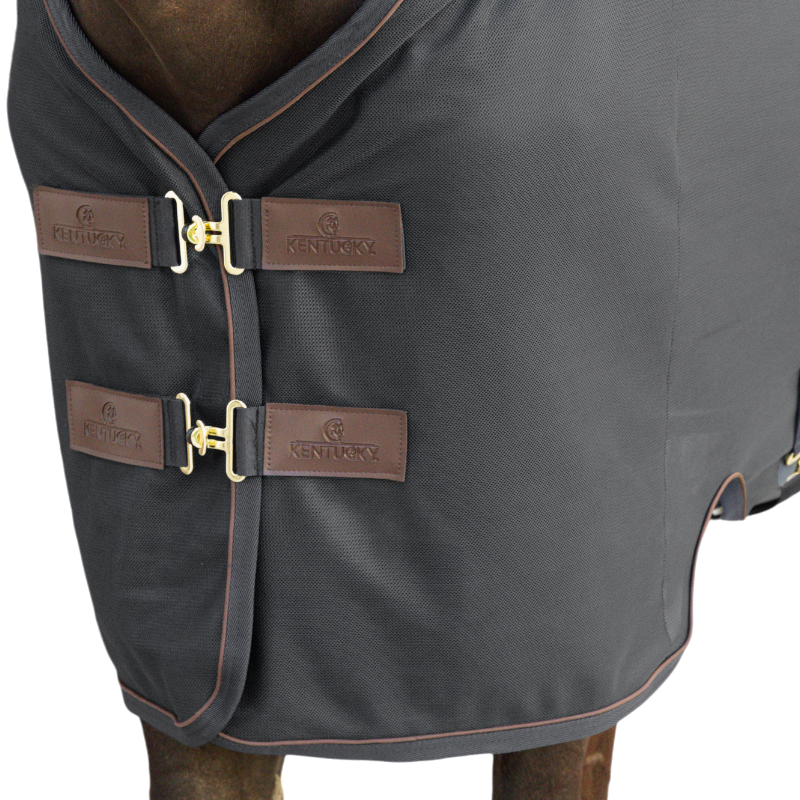 Kentucky Horsewear - Couverture polaire Transport Combo Cooler Fleece noir | - Ohlala